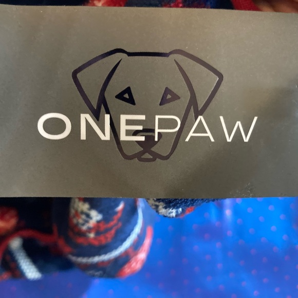 Festive Blue and Red Dog Pyjamas Size XL, NWT - Picture 5 of 6